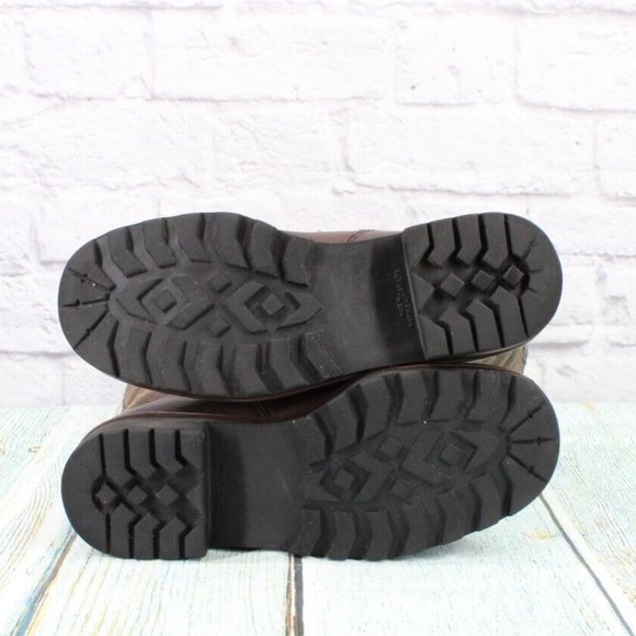 Blondo Brown Leather Waterproof Shearling Lined Tall Duck Boots Size 8 B - Picture 7 of 9